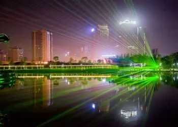 Single Color (Green) Laser Equipment for Musical Fountain Water Show 