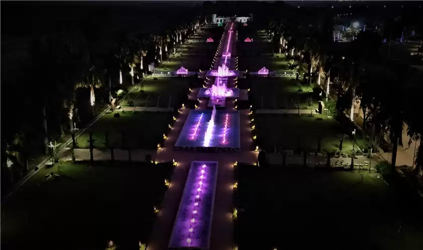 In-ground Rain Dance Fountain And 450M Long Pond Fountain At AATAPI Wonderland, India2 -large-scale musical fountain