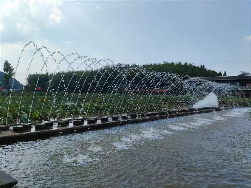 Water Fountains At Tianlu Mountain Resort, Guangdong China, 20215