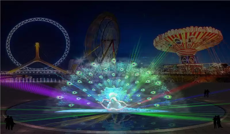 Water Screen Projection عرض شاشة مائية