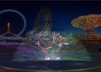 Cool Water Screen Projection Laser Show Design 