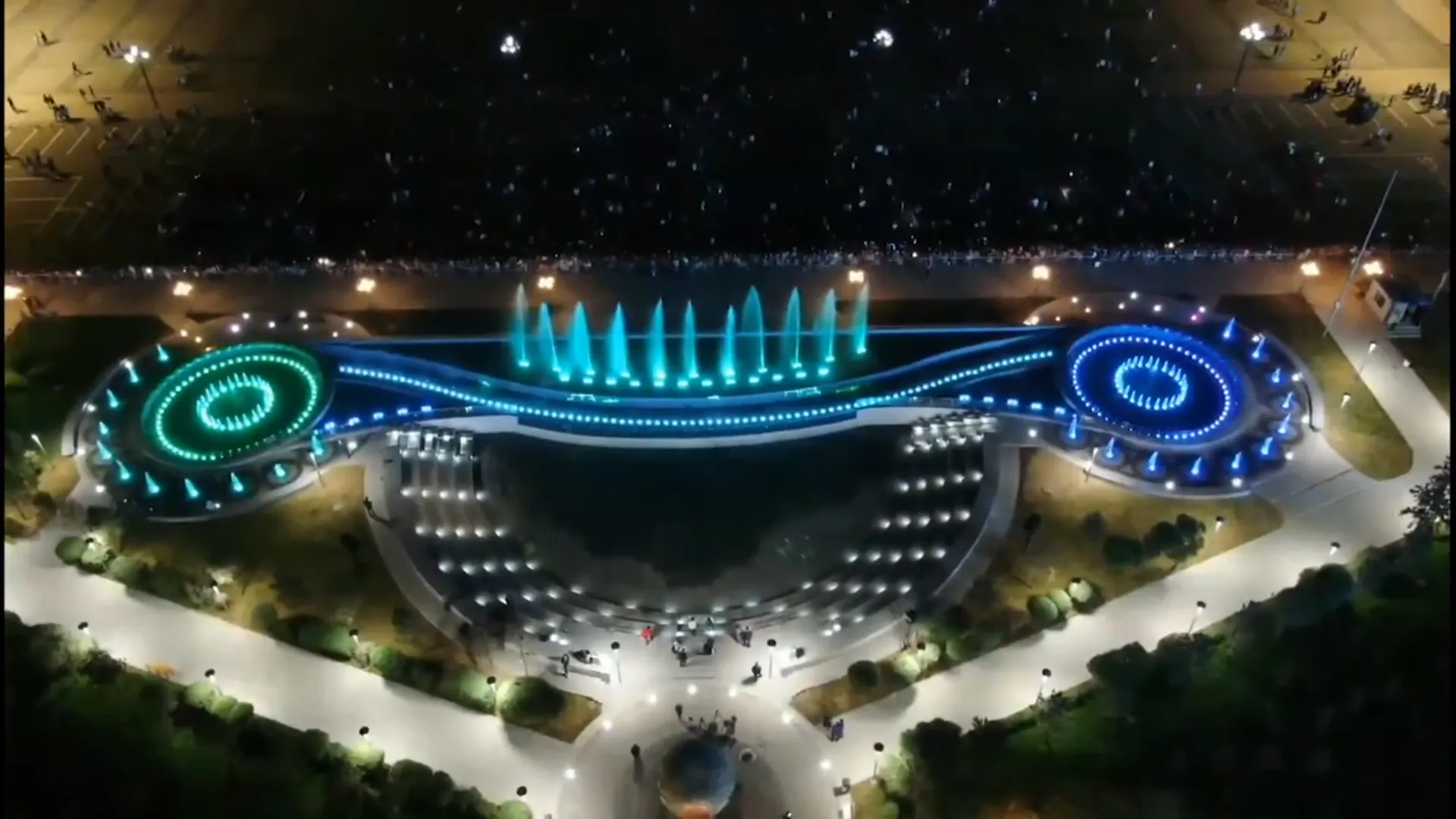 Large Music Fountain And Laser Show, Mongolia
