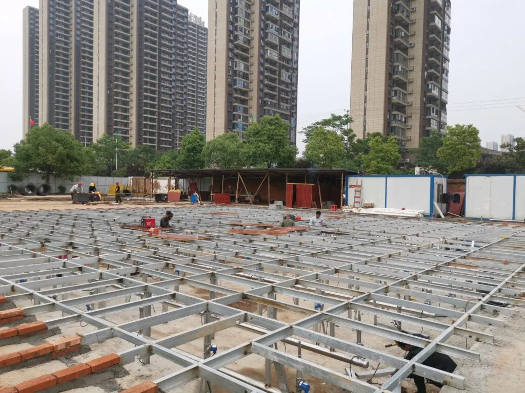 Square Dry Fountain installation site