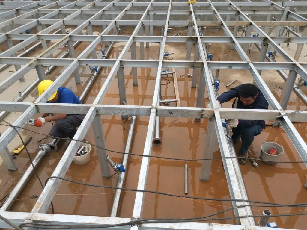 Square Dry Fountain installation site