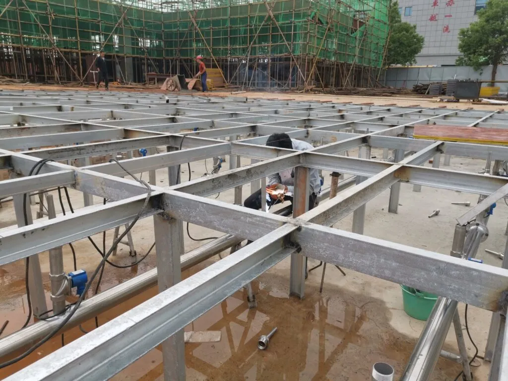 Square Dry Fountain installation site