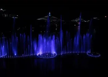Floating Music Fountain 65M Musical Water Fountain, India 2023 