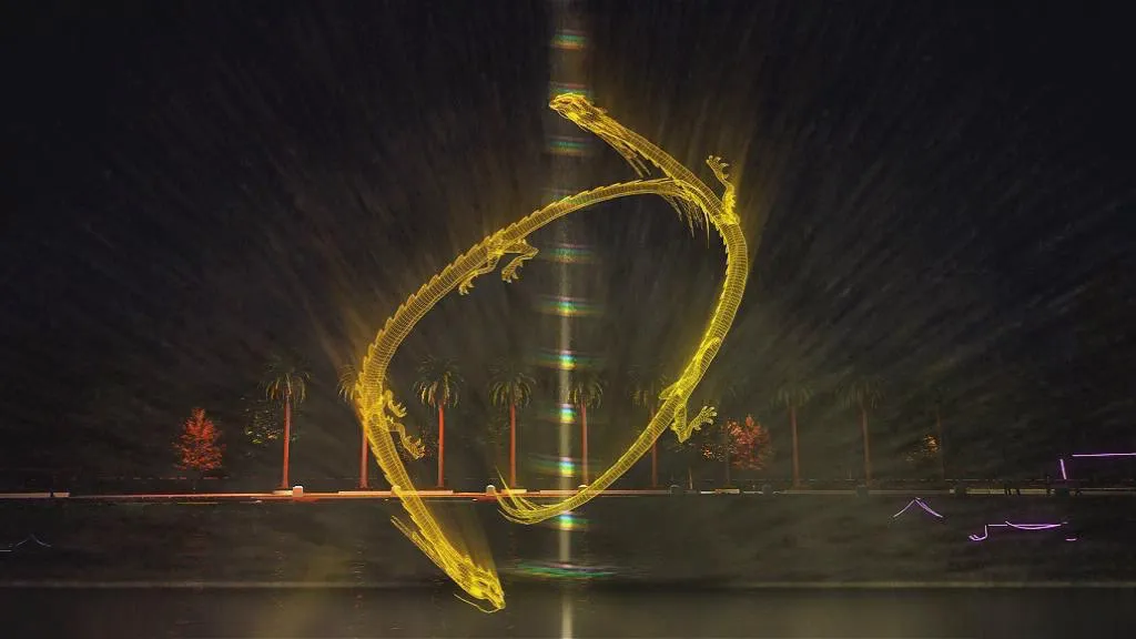 water screen projection