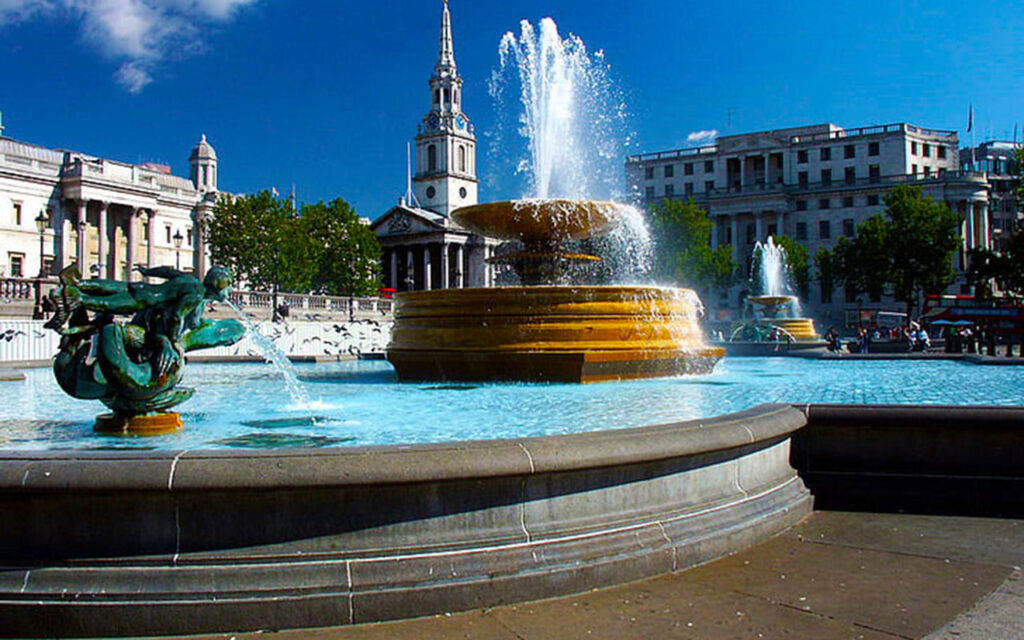 Who built the musical fountain in Global Village Dubai?