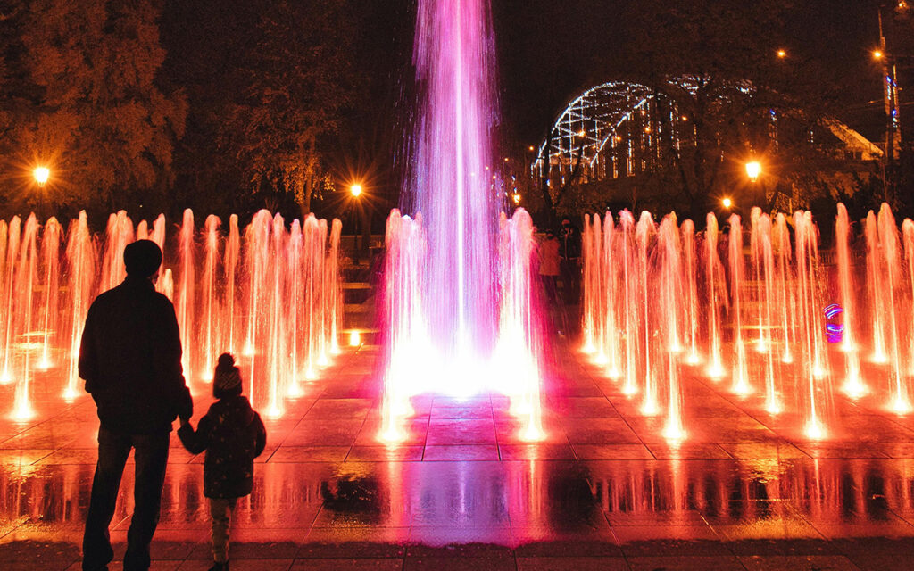 What is a fire fountain?