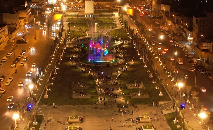 Tahrir Square fountain 4